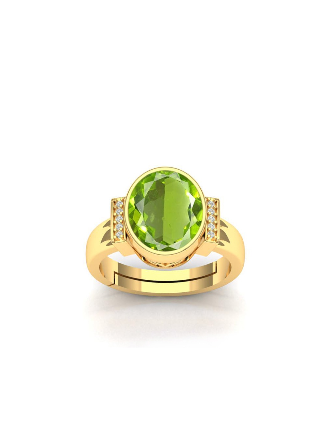 

LMDPRAJAPATIS Unisex Embellished Ring, Green