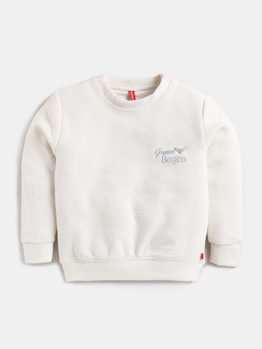 

Here&Now X Game Begins Girls Fuzzy Sparkle Sweatshirt, White