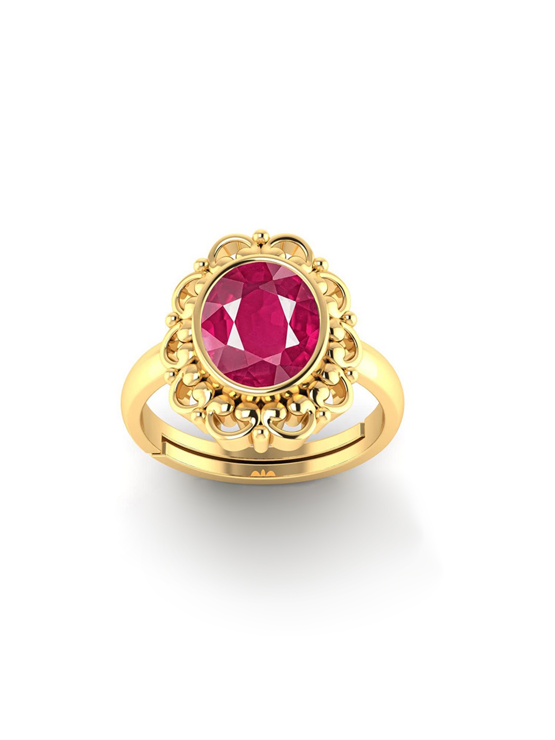 

LMDPRAJAPATIS Unisex Embellished Ring, Red