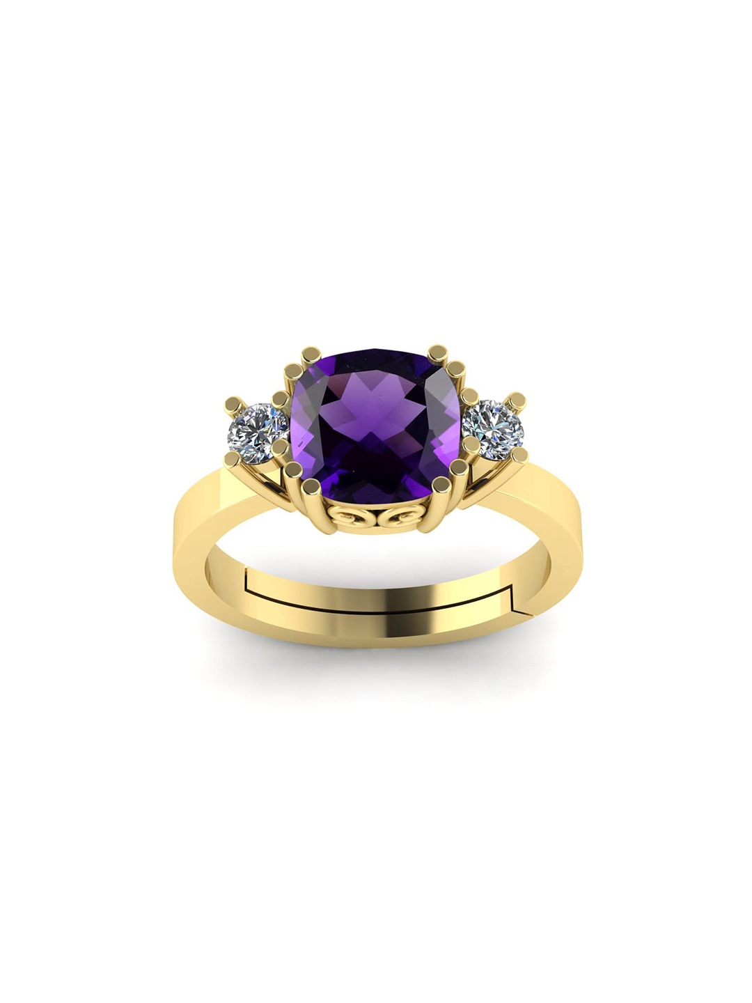 

LMDPRAJAPATIS Unisex Embellished Ring, Purple