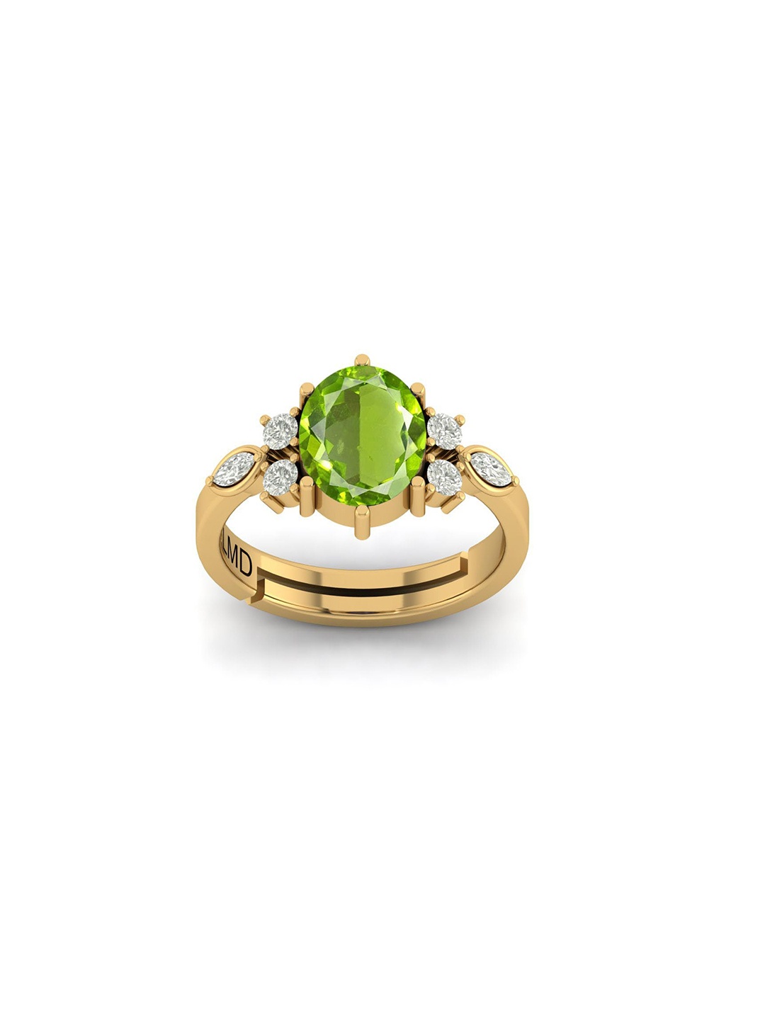 

LMDPRAJAPATIS Unisex Embellished Ring, Green