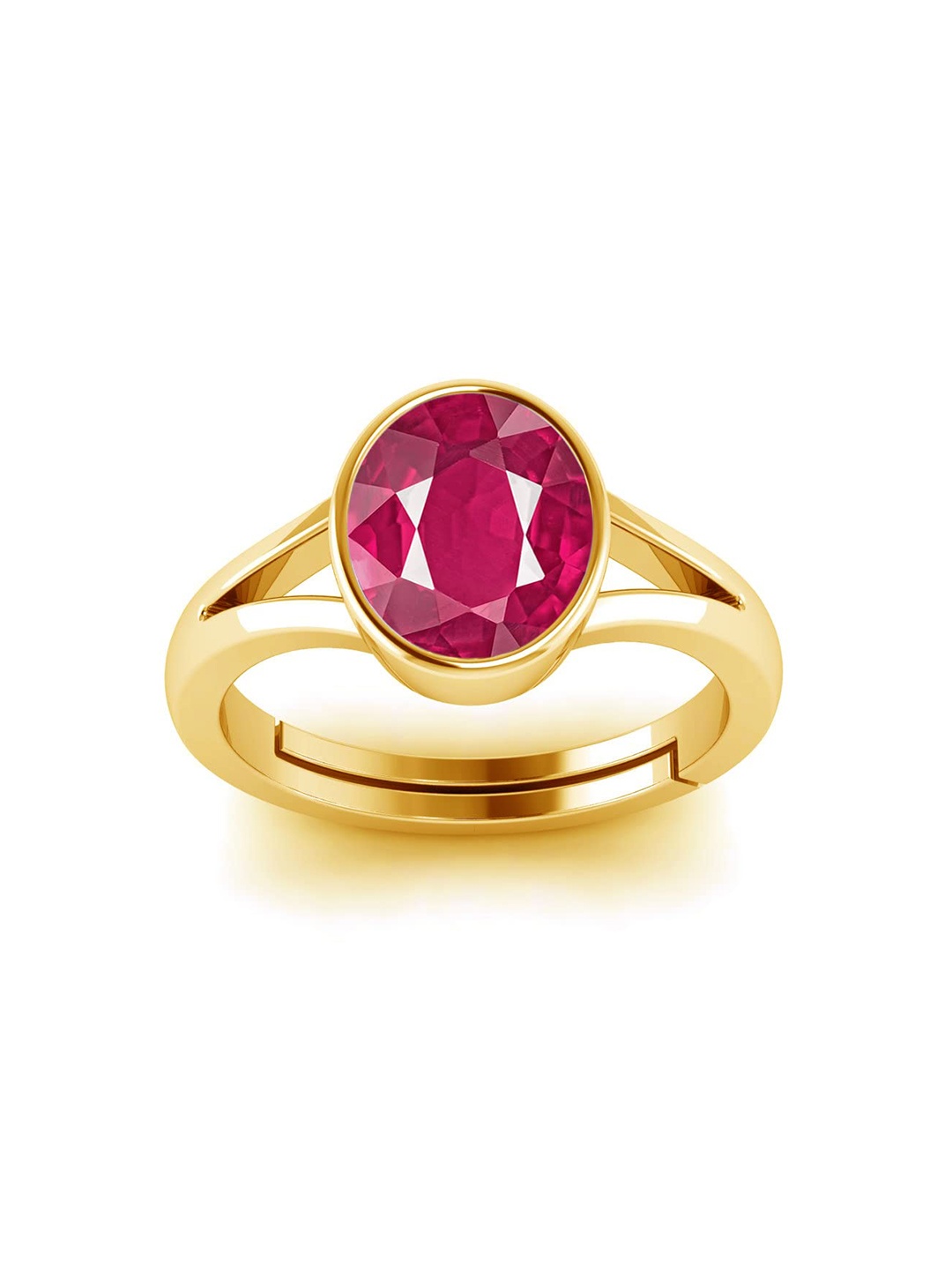 

LMDPRAJAPATIS Unisex Embellished Ring, Red