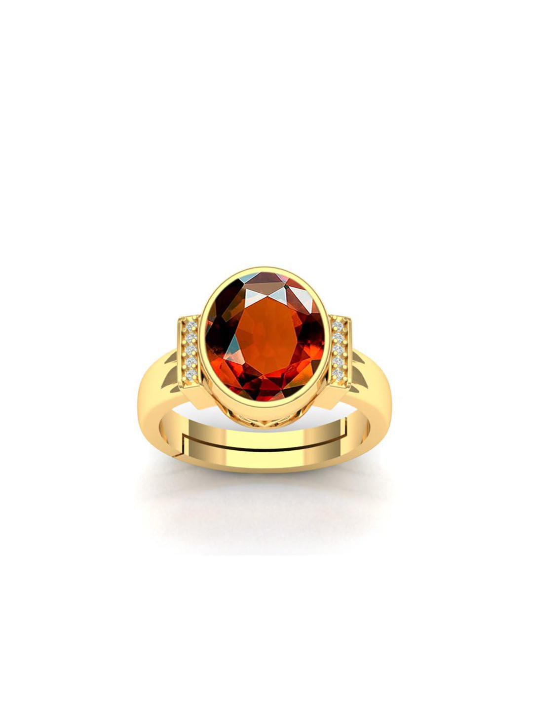 

LMDPRAJAPATIS Unisex Embellished Ring, Brown