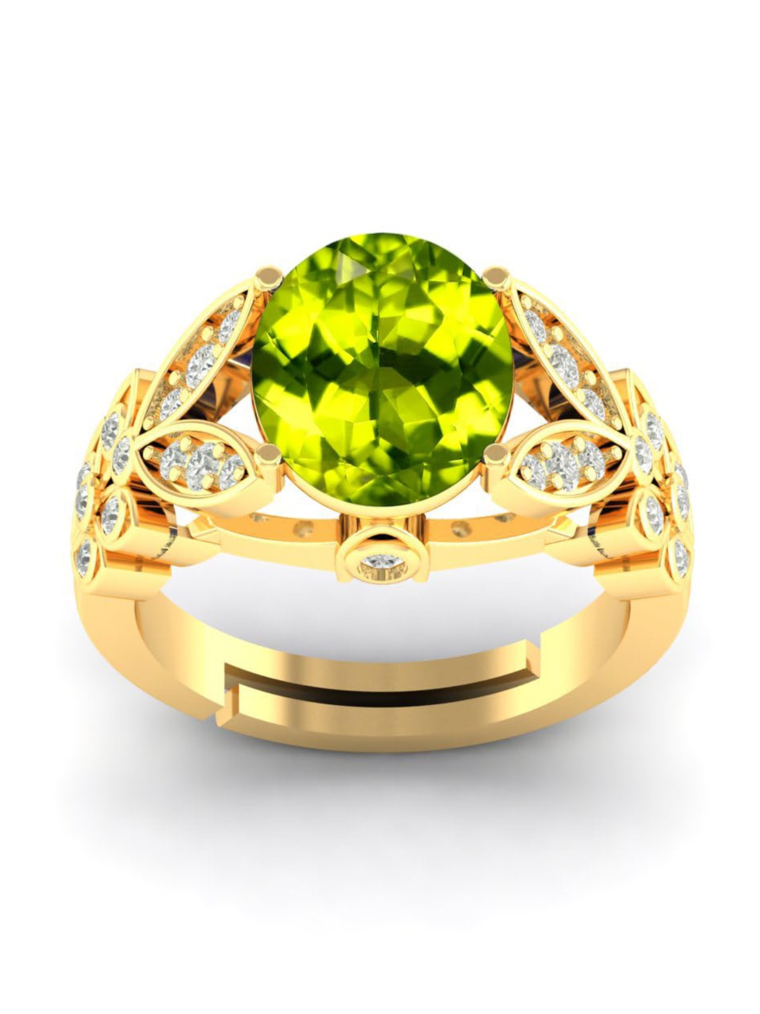 

LMDPRAJAPATIS Unisex Embellished Ring, Green