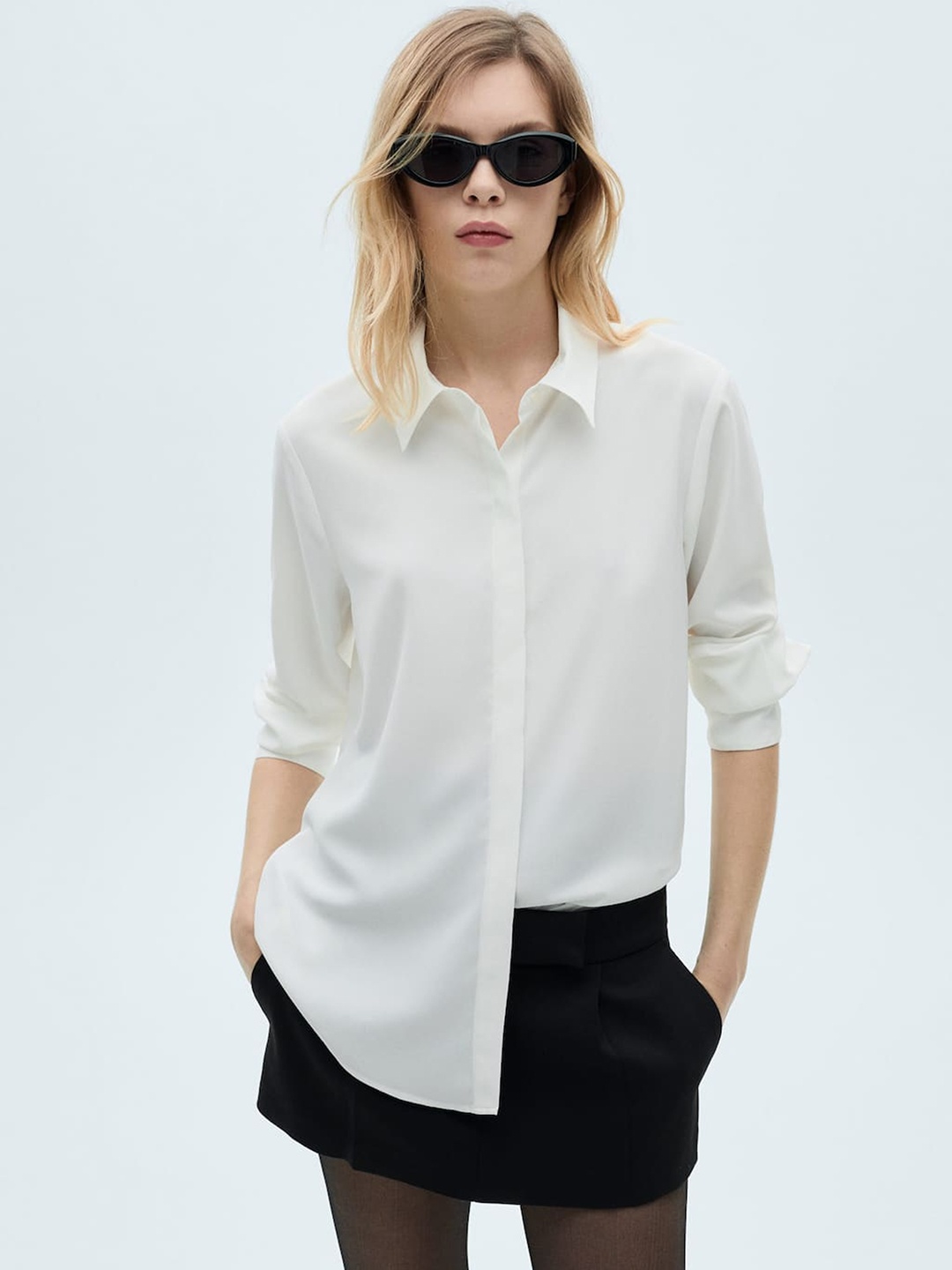 

MANGO Casual Shirt, White