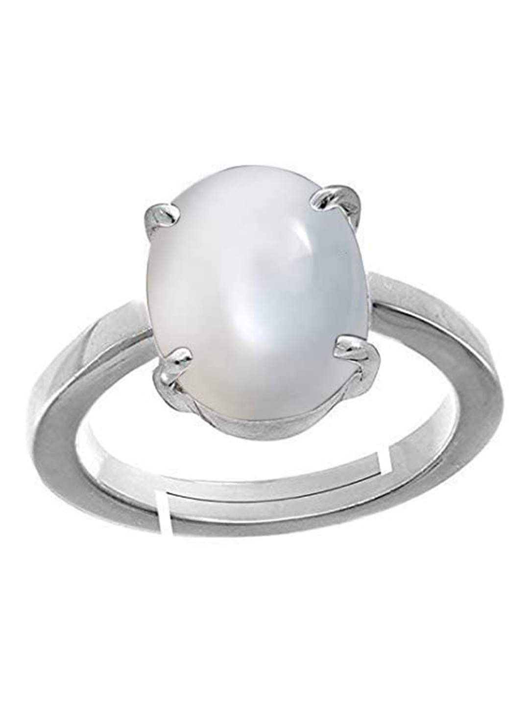 

LMDPRAJAPATIS Unisex Embellished Ring, White