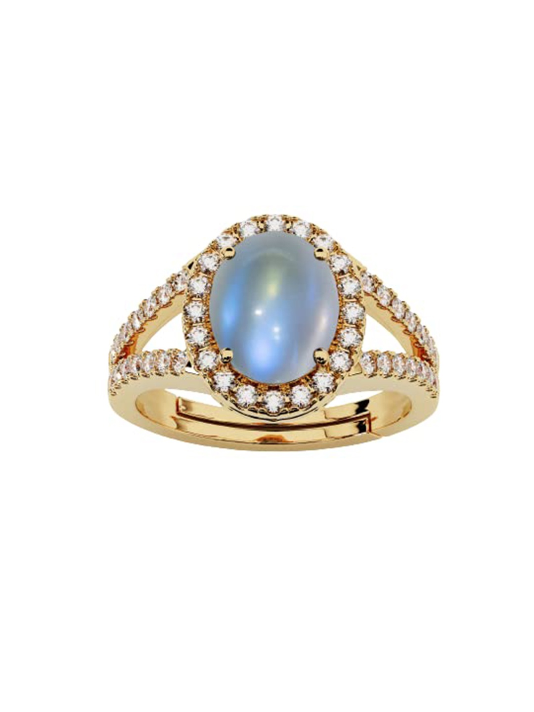 

LMDPRAJAPATIS Unisex Embellished Ring, White