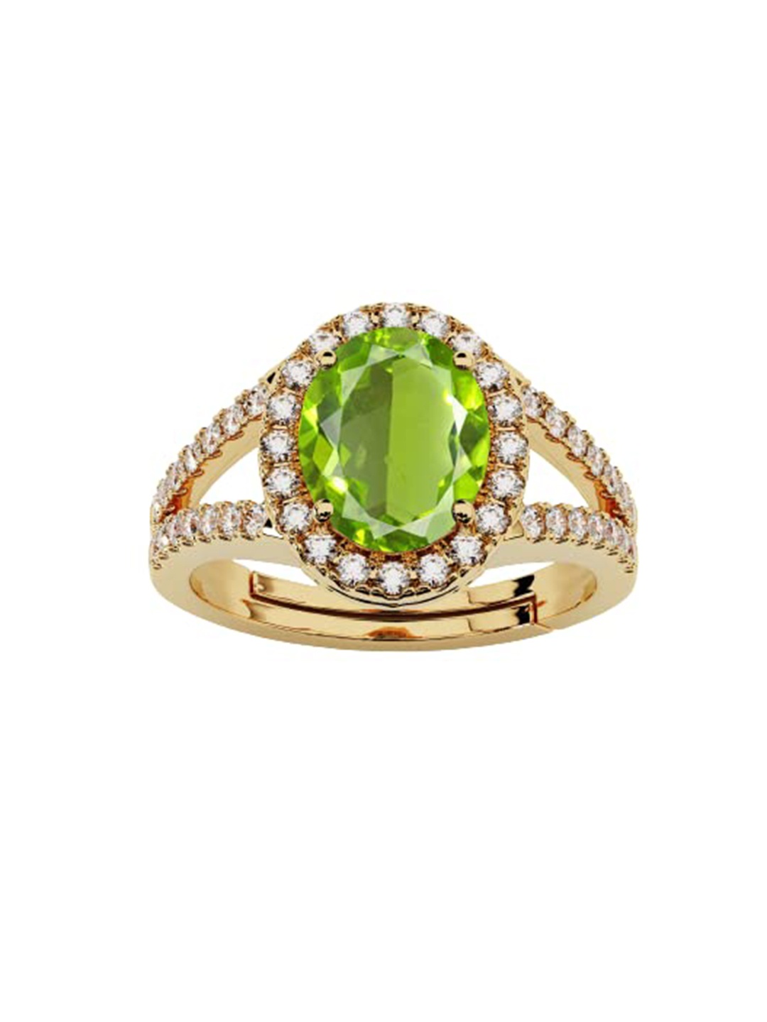 

LMDPRAJAPATIS Unisex Embellished Ring, Green