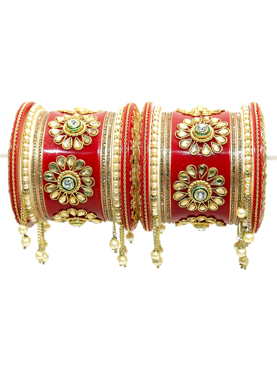 

Align Set Of 2 Gold-Plated Beaded Chuda Bangles