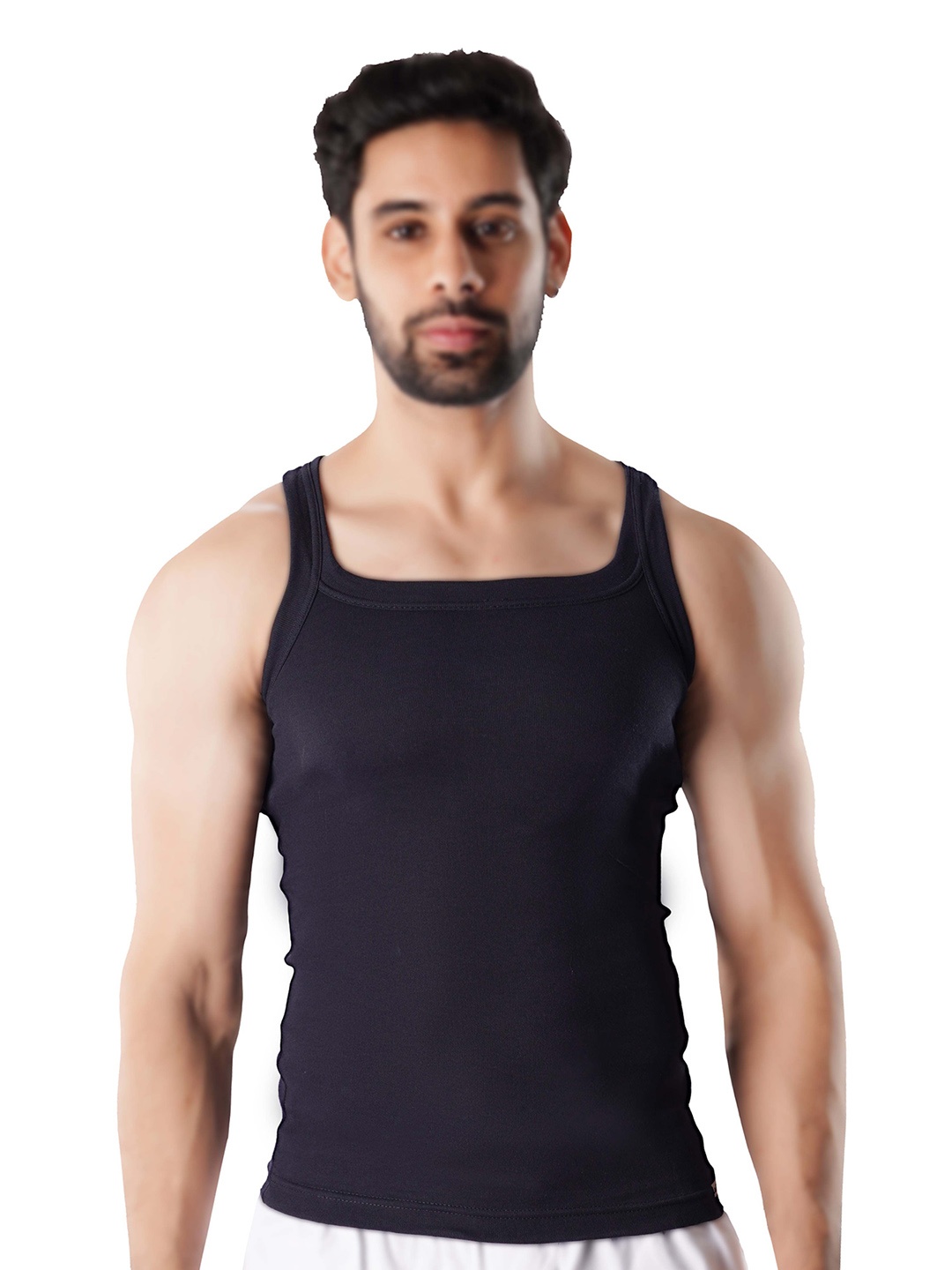 

Crusoe Men Super Soft Cotton Basic Vest CRU-2011-200, Black