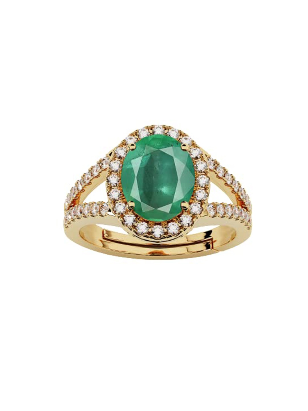 

LMDPRAJAPATIS Unisex Embellished Ring, Green