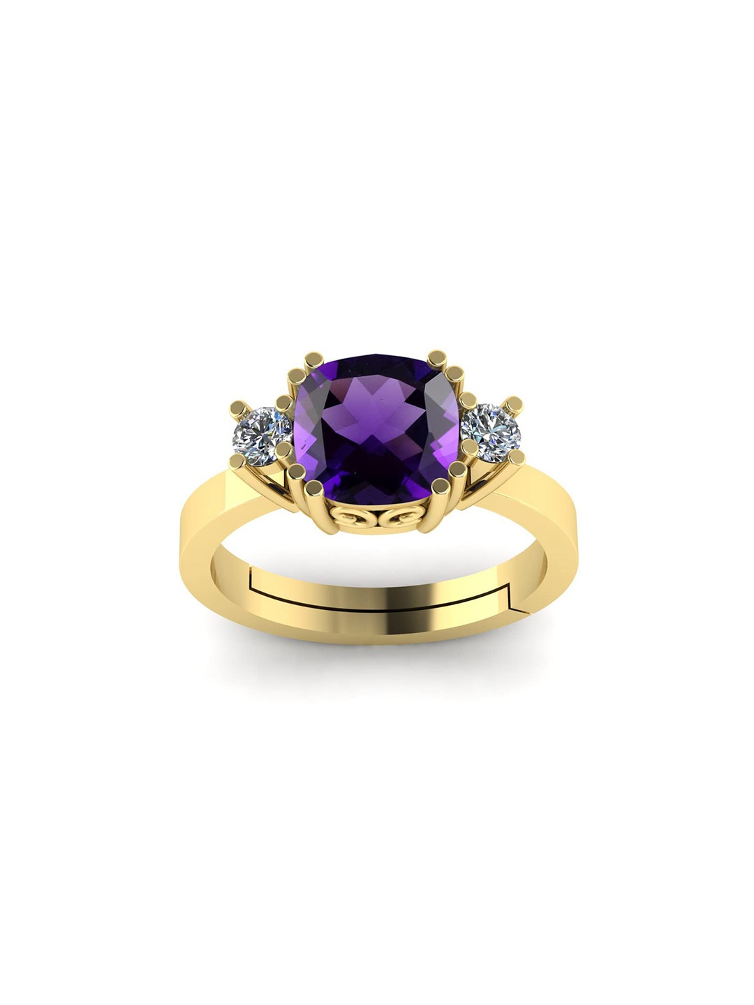 

LMDPRAJAPATIS Unisex Embellished Ring, Purple