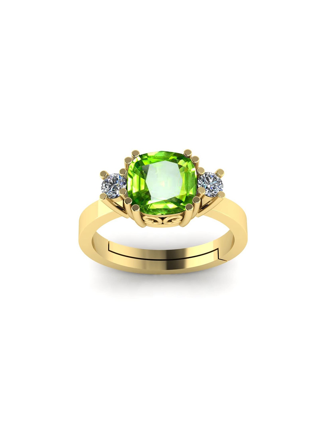 

LMDPRAJAPATIS Unisex Embellished Ring, Green