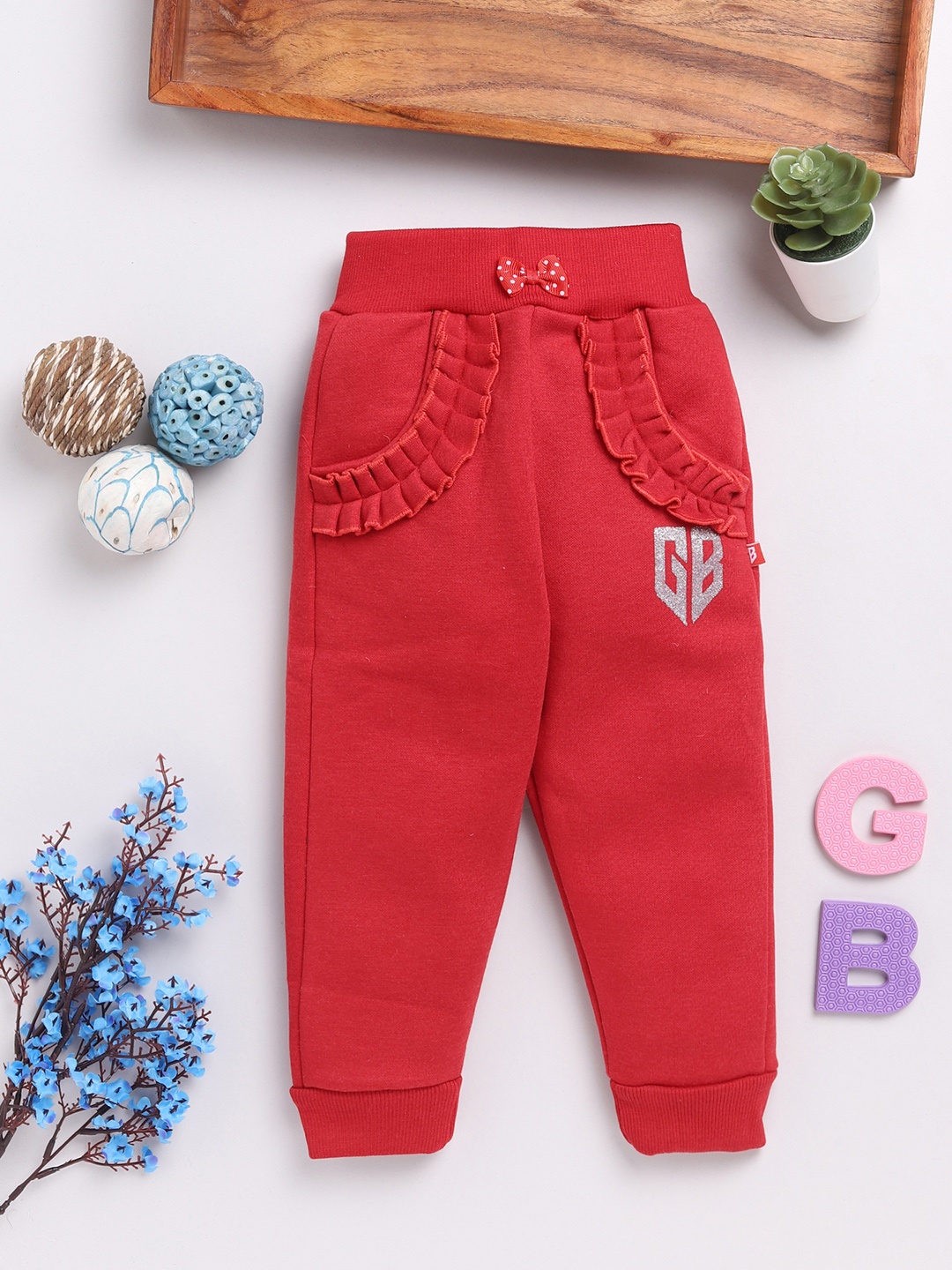 

Here&Now X Game Begins Girls Joggers, Red
