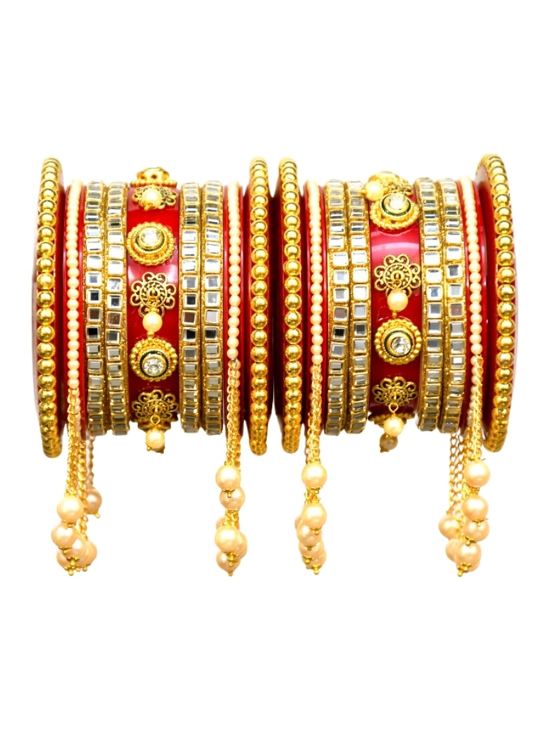 

Align Set Of 2 Gold-Plated Beaded Chuda Bangles