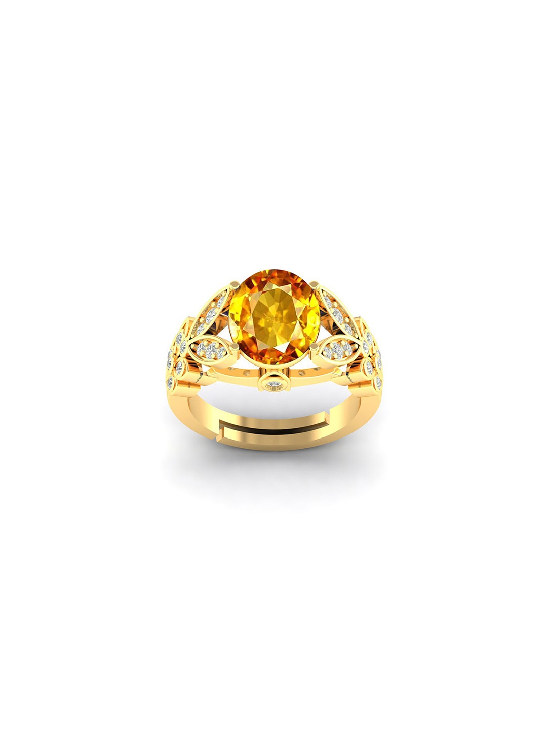

LMDPRAJAPATIS Unisex Embellished Ring, Yellow