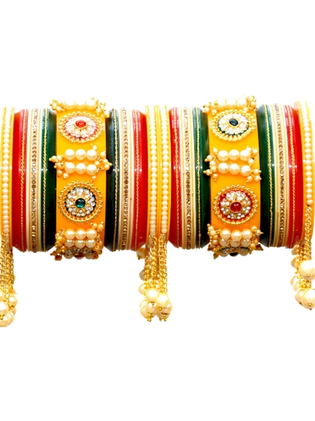 

Align Set Of 2 Gold-Plated Beaded Chuda Bangles
