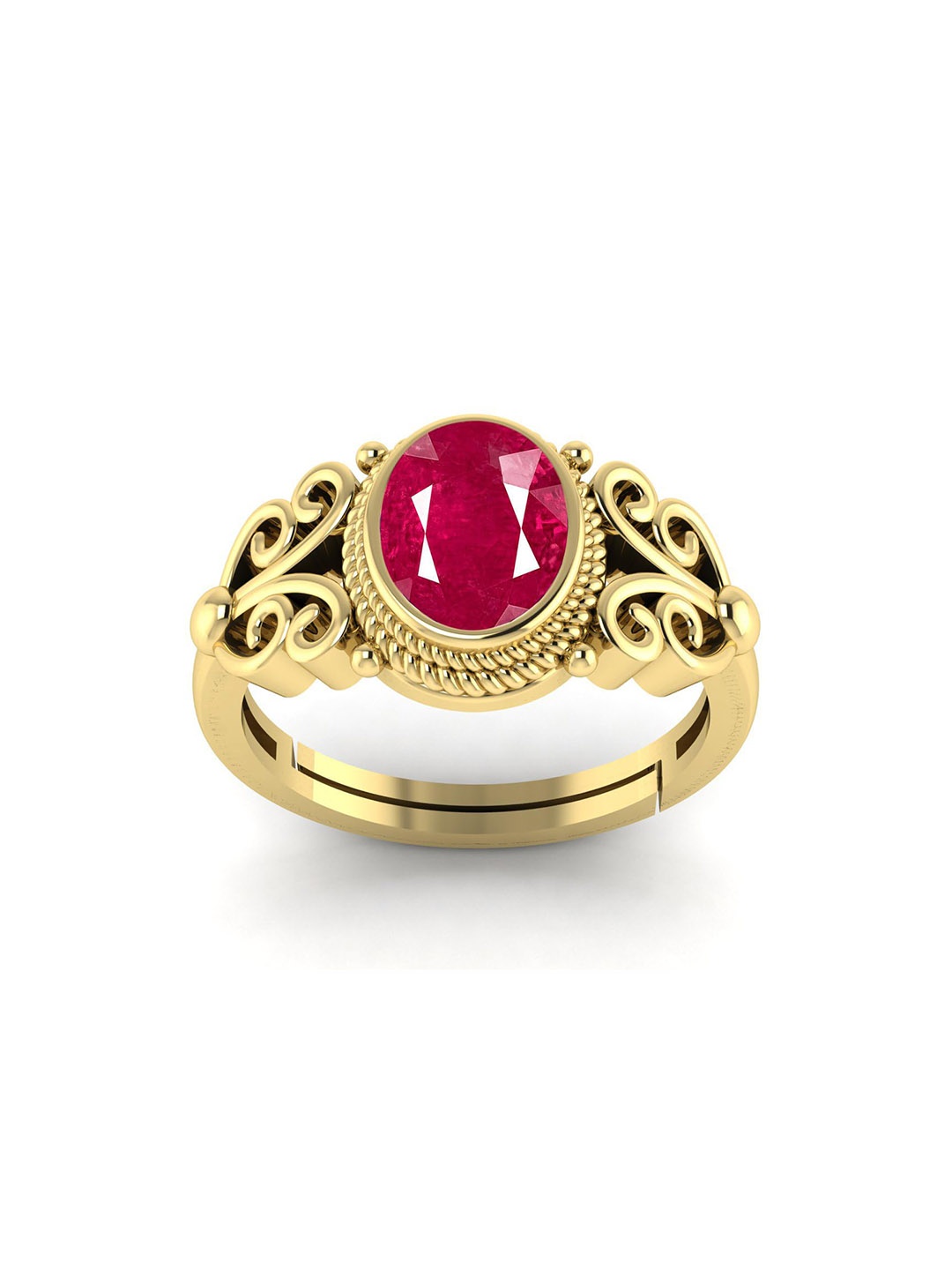 

LMDPRAJAPATIS Unisex Embellished Ring, Gold