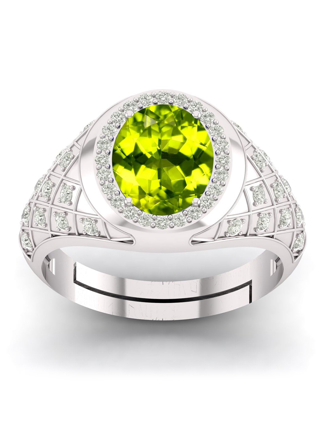 

LMDPRAJAPATIS Unisex Embellished Ring, Silver