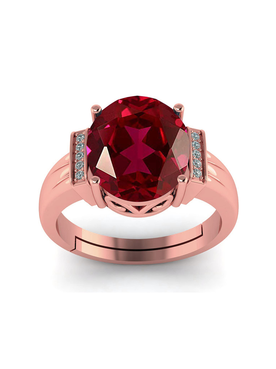 

LMDPRAJAPATIS Unisex Embellished Ring, Red