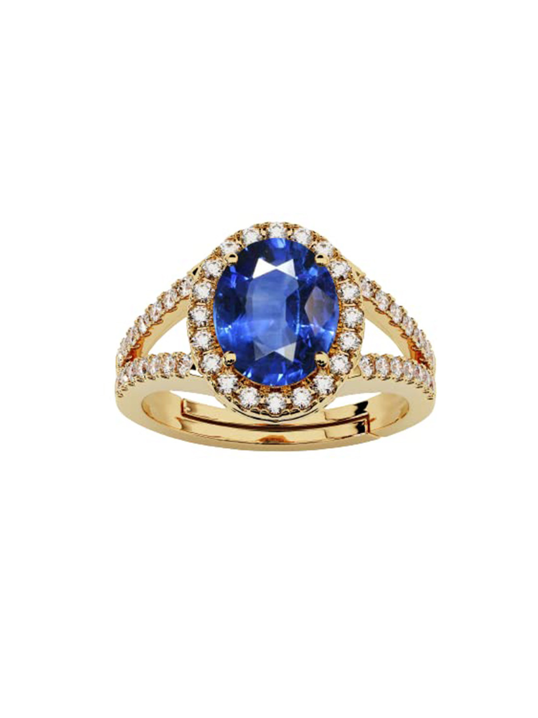 

LMDPRAJAPATIS Unisex Embellished Ring, Blue