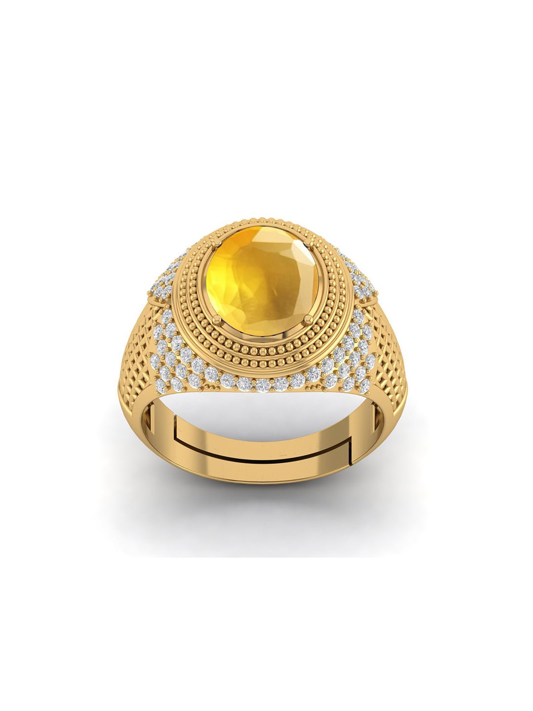 

LMDPRAJAPATIS Unisex Embellished Ring, Gold