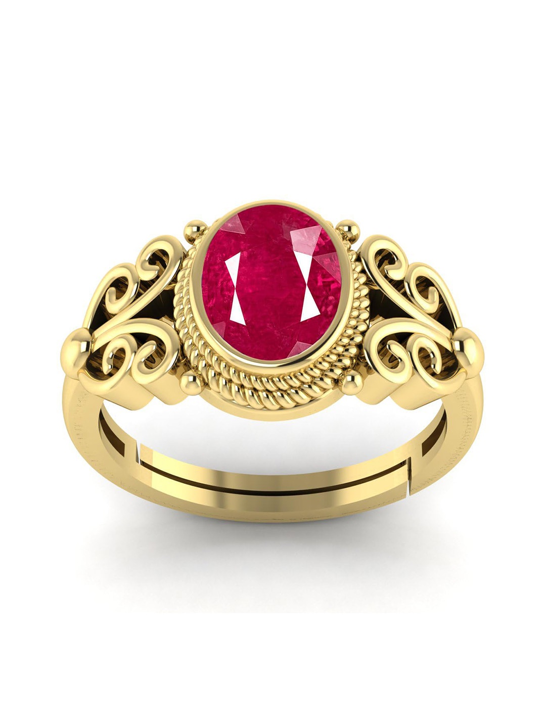 

LMDPRAJAPATIS Unisex Embellished Ring, Gold