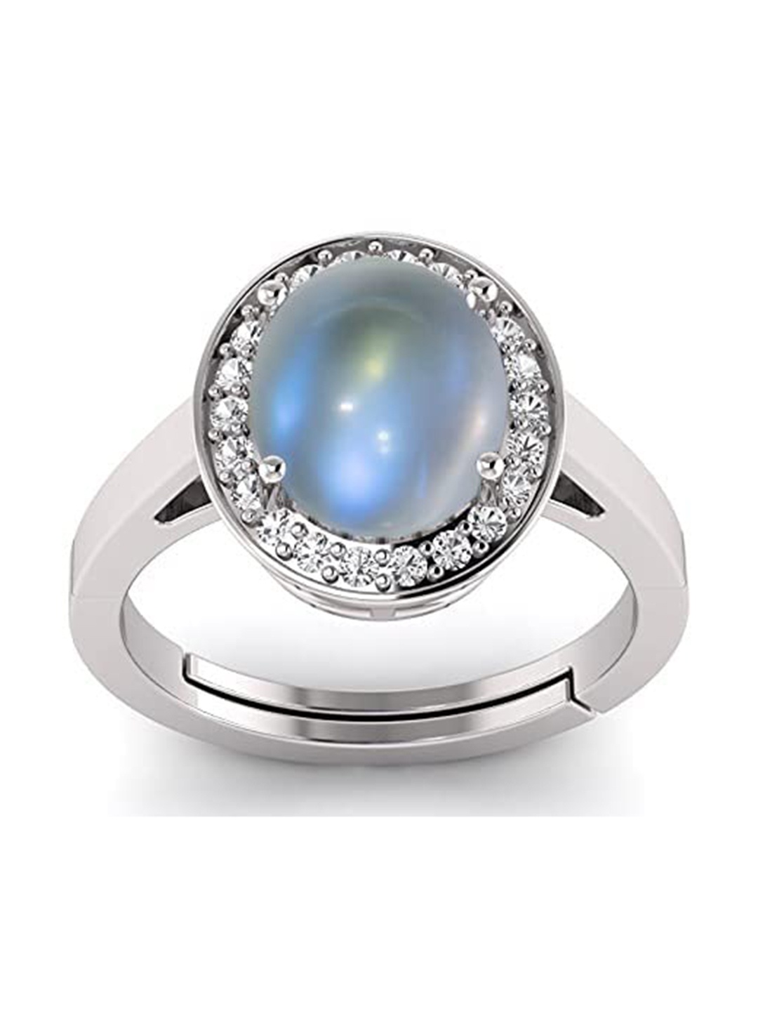 

LMDPRAJAPATIS Unisex Embellished Ring, White