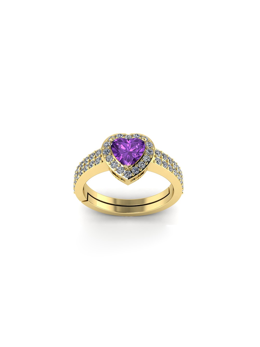 

LMDPRAJAPATIS Unisex Embellished Ring, Purple