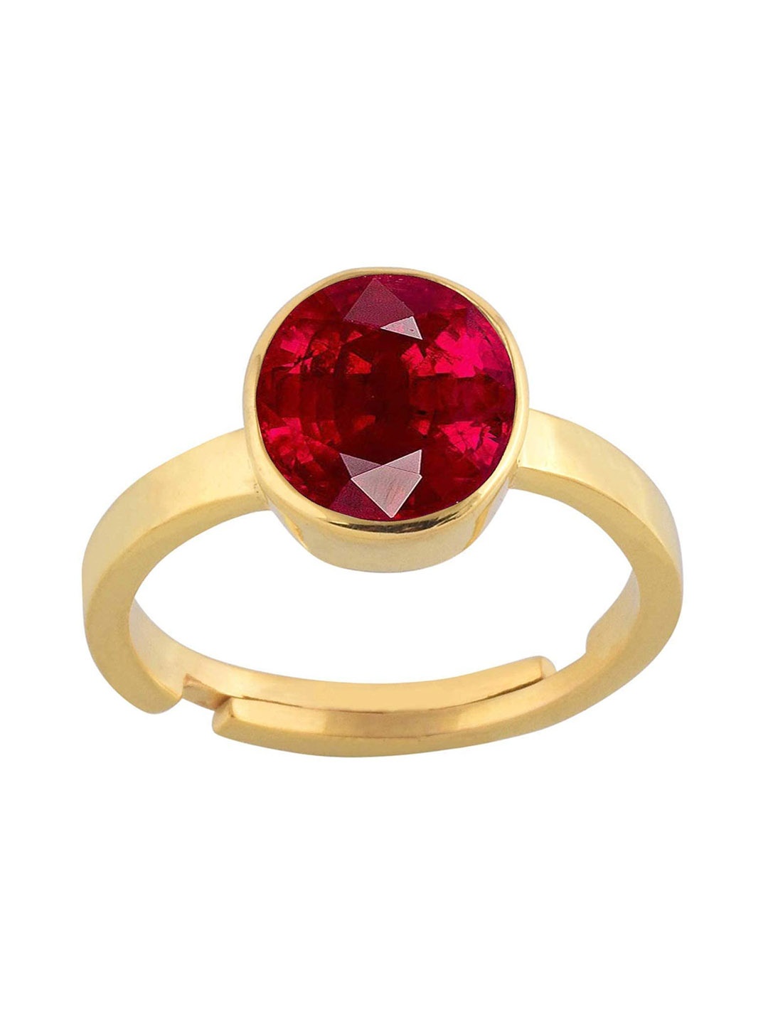 

LMDPRAJAPATIS Unisex Embellished Ring, Red