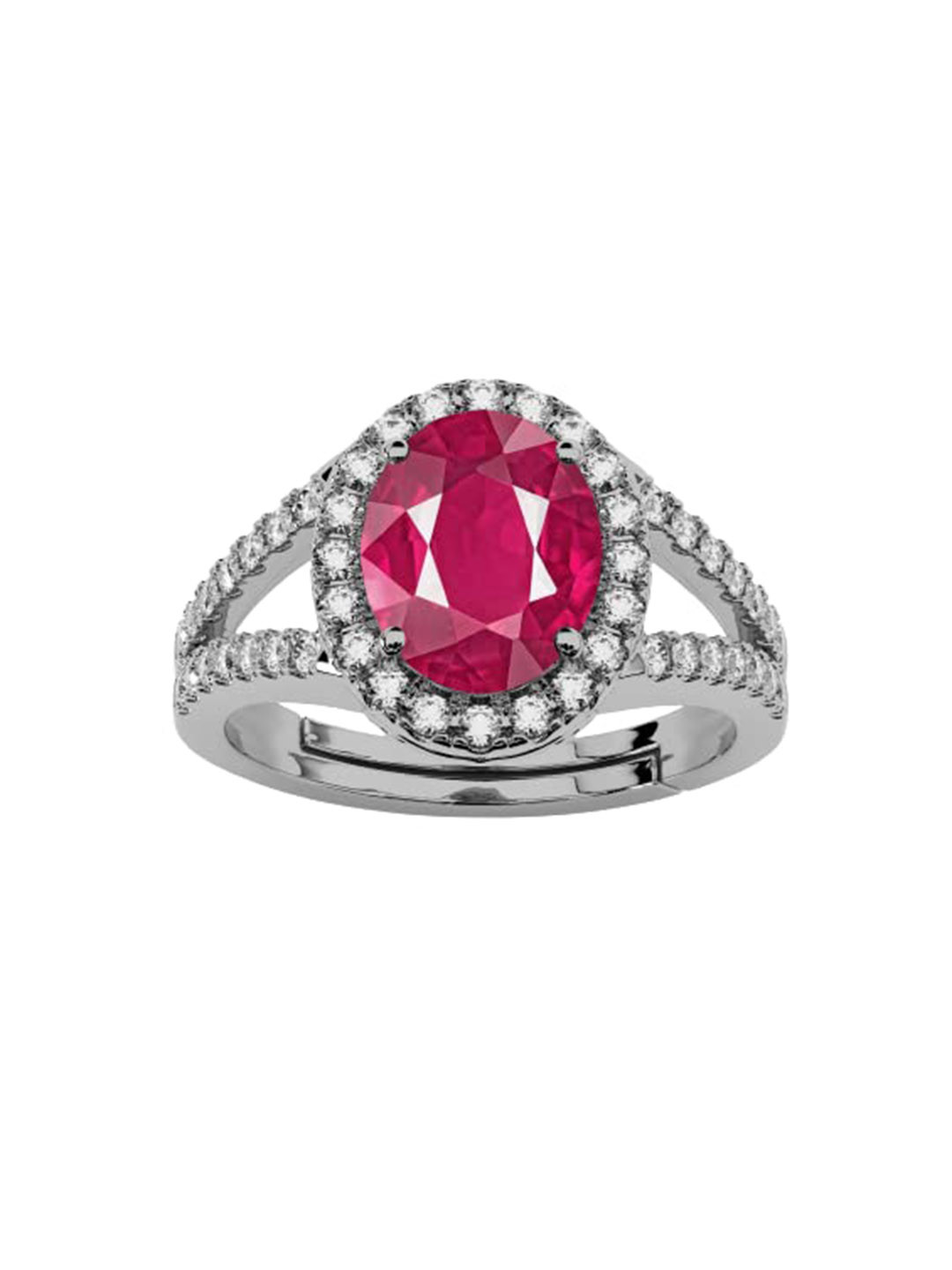 

LMDPRAJAPATIS Unisex Embellished Ring, Red