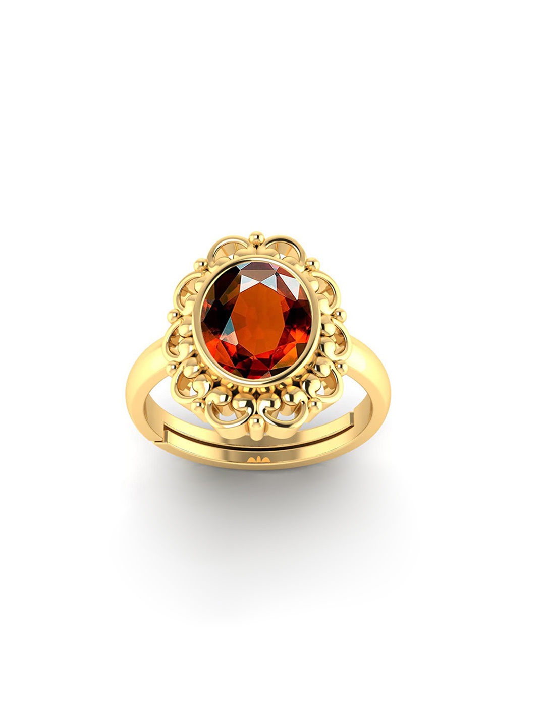 

LMDPRAJAPATIS Unisex Embellished Ring, Red