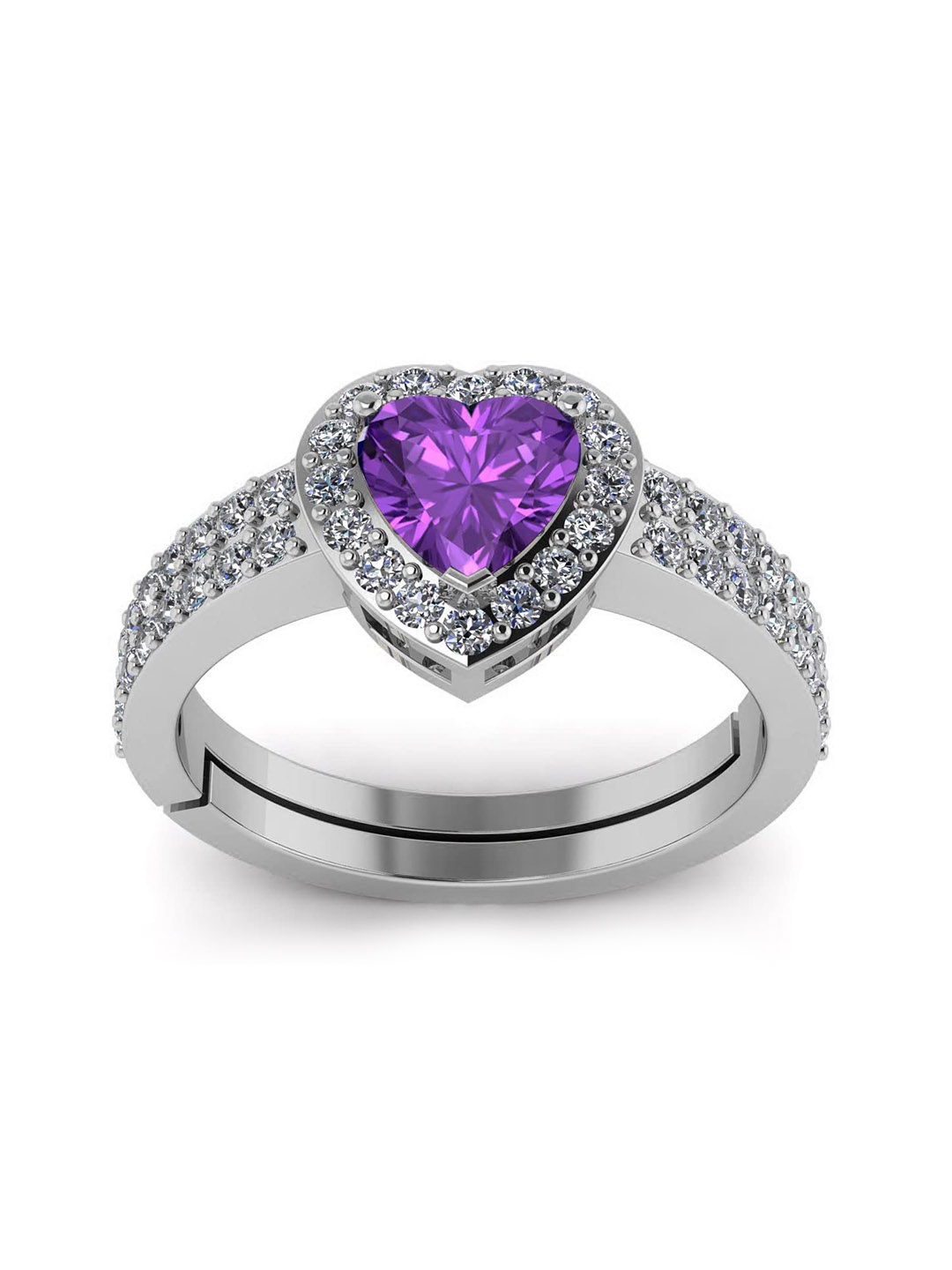 

LMDPRAJAPATIS Unisex Embellished Ring, Purple