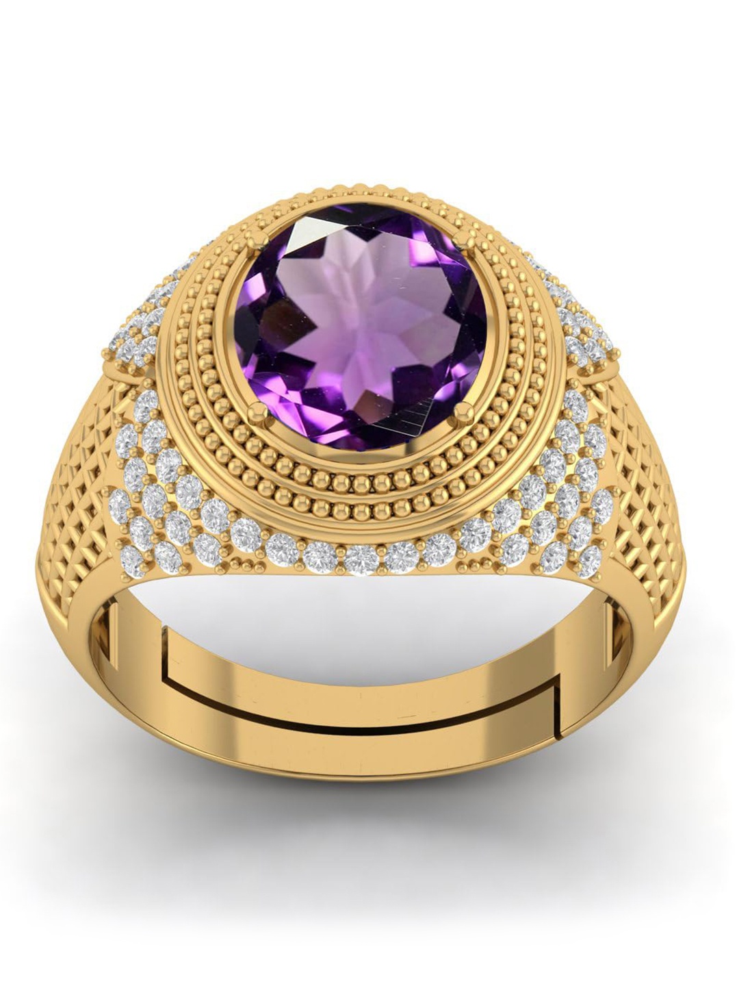 

LMDPRAJAPATIS Unisex Embellished Ring, Silver