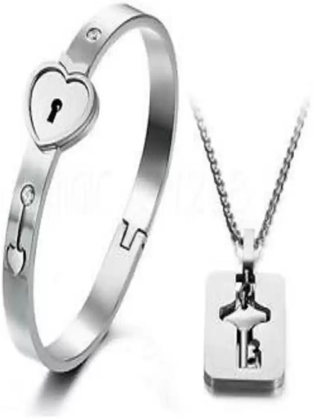 

Lila Silver-Plated Lock & Key Jewellery Set