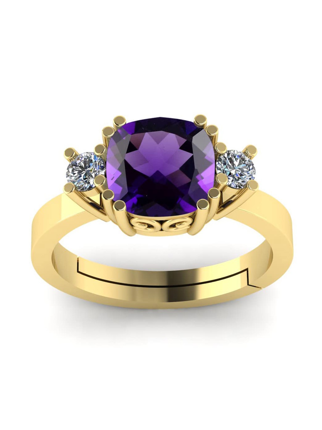 

LMDPRAJAPATIS Unisex Embellished Ring, Purple