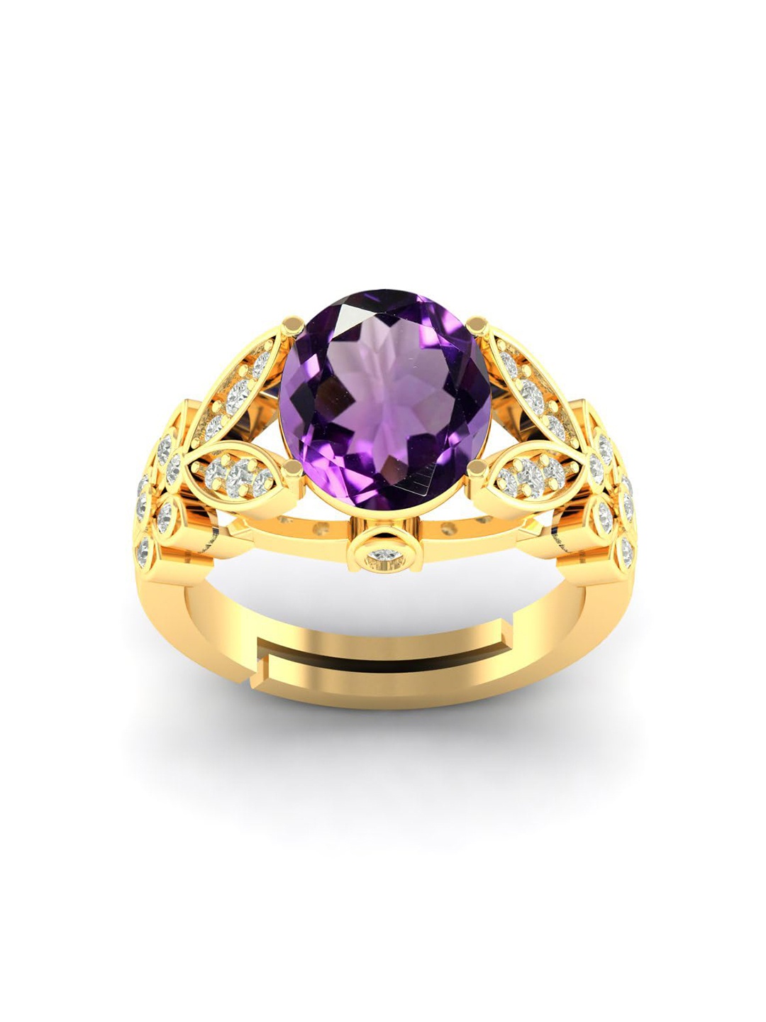 

LMDPRAJAPATIS Unisex Embellished Ring, Gold