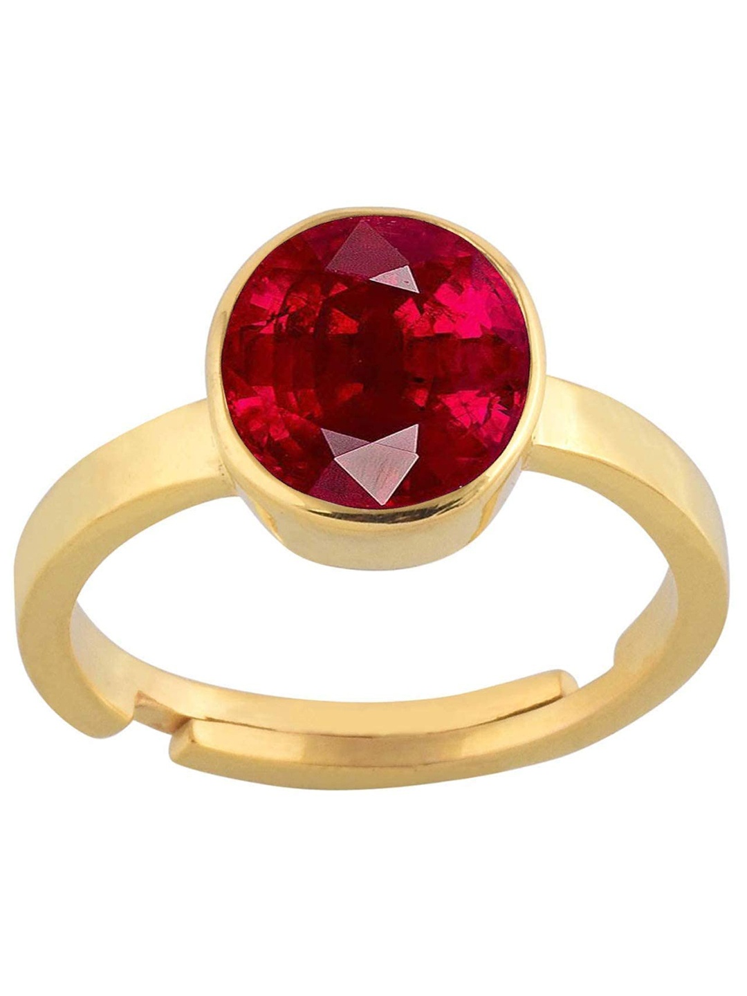 

LMDPRAJAPATIS Unisex Embellished Ring, Red