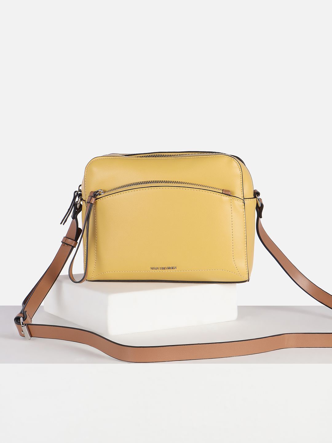 

Van Heusen Woman Solid Crossbody Sling Bag, Yellow