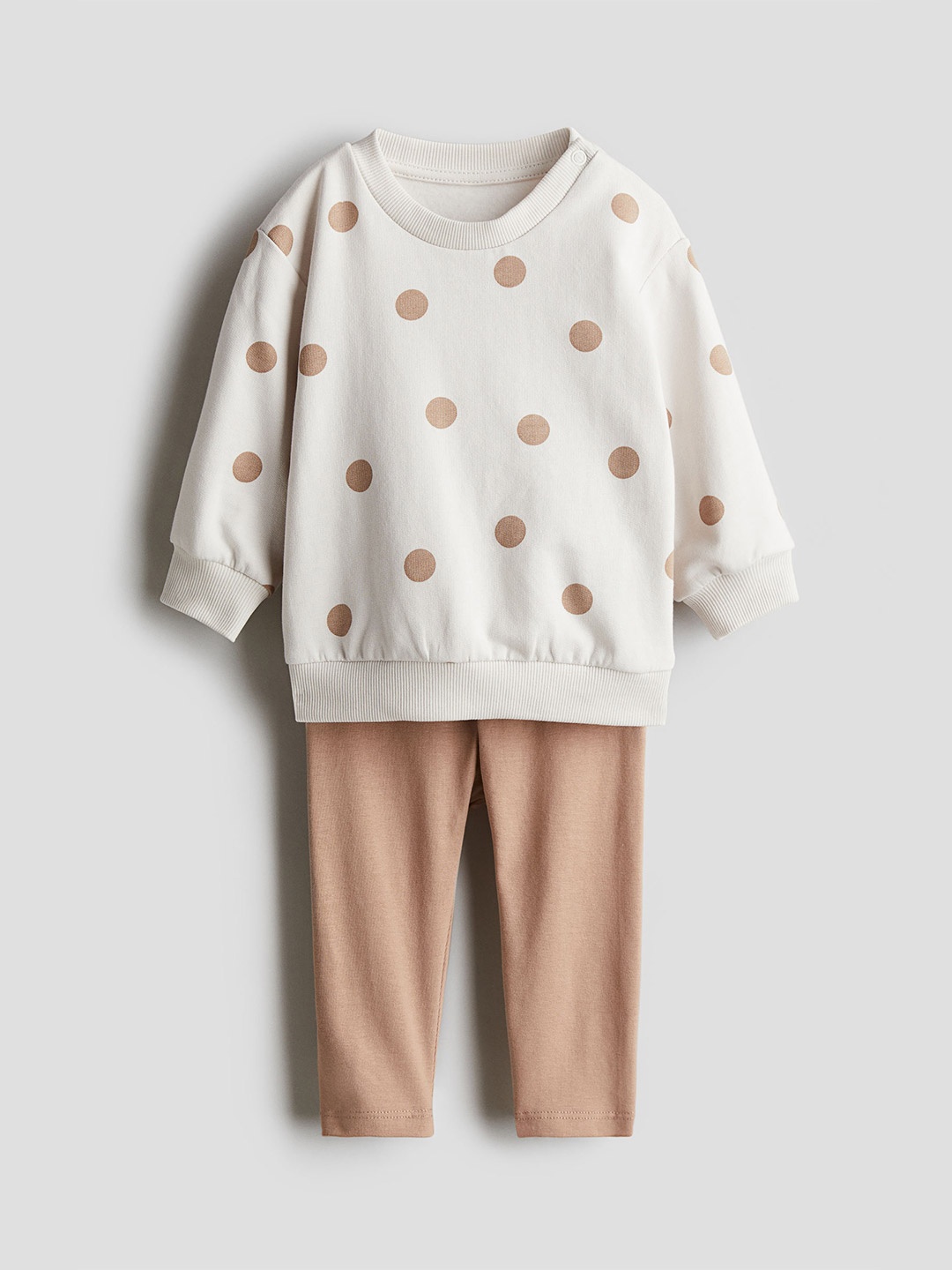 

H&M 2-Piece Sweatshirt & Leggings Set, Beige