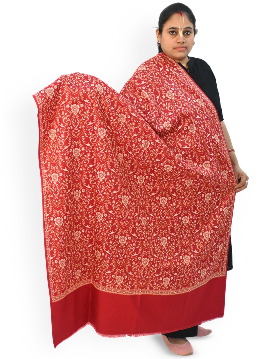 

Vrinde Women Paisley Printed Shawl, Maroon