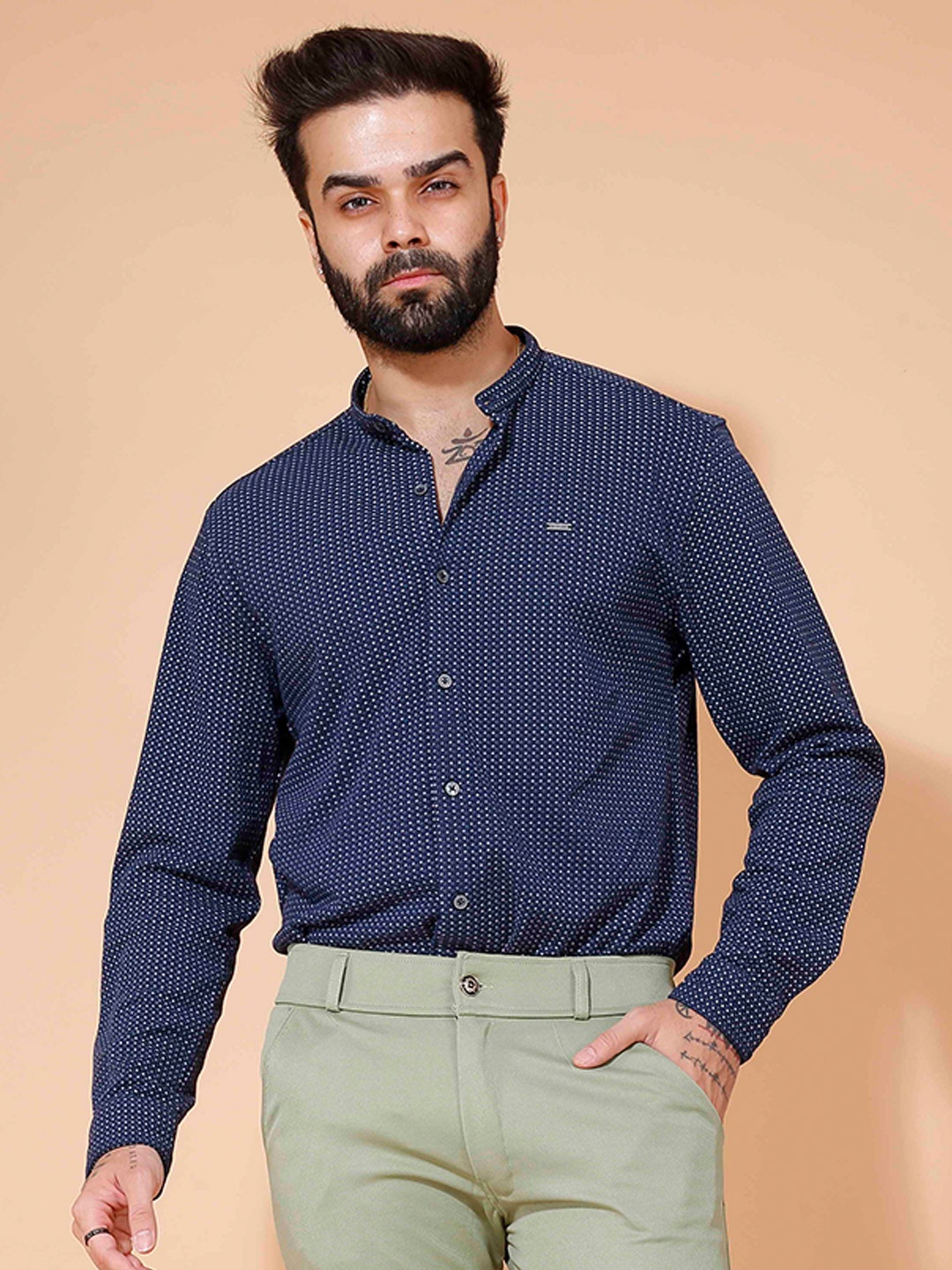 

SKENX Men Regular Fit Formal Shirt, Blue