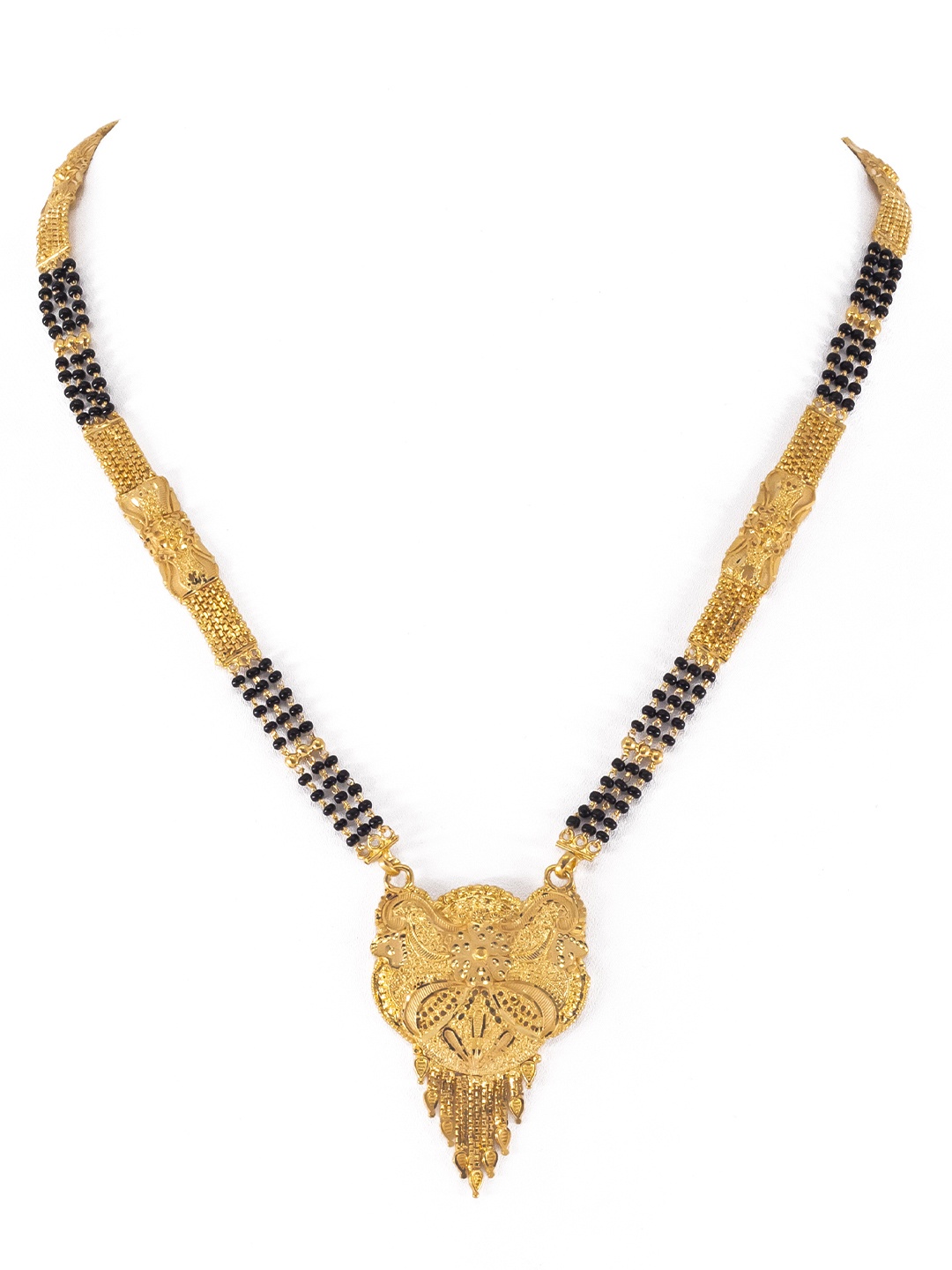 

GOLD CASH Gold-Plated Beaded Mangalsutra