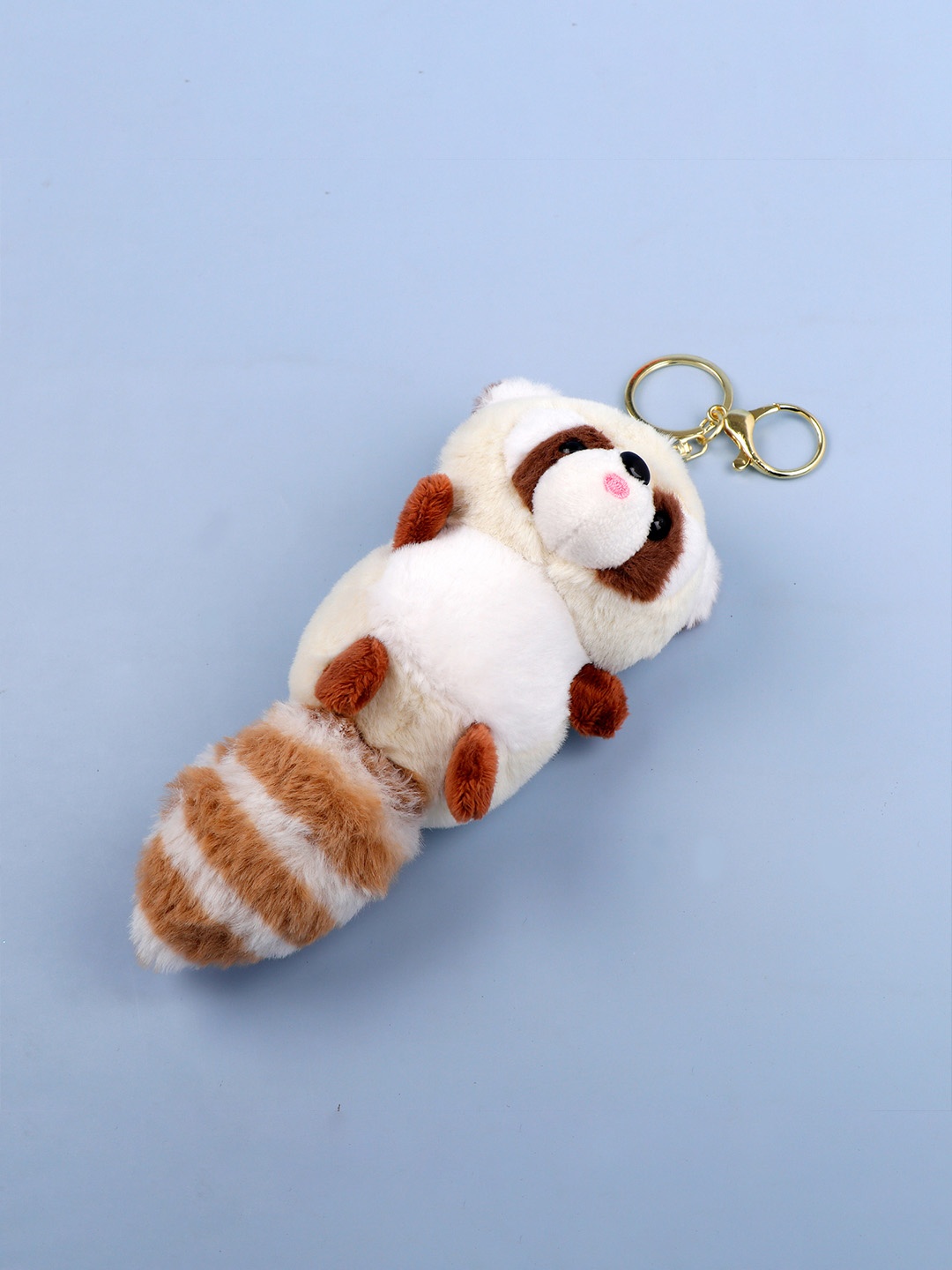 

Archies Racoon Plushie Key chain, White