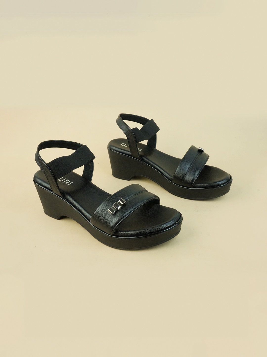 

Ozuri Party Wedge Sandals, Black