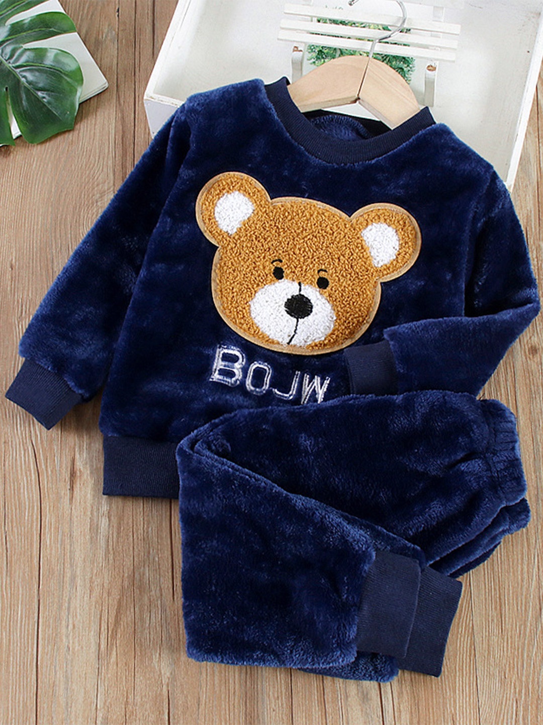 

Babymoon Kids Printed Night suit, Navy blue