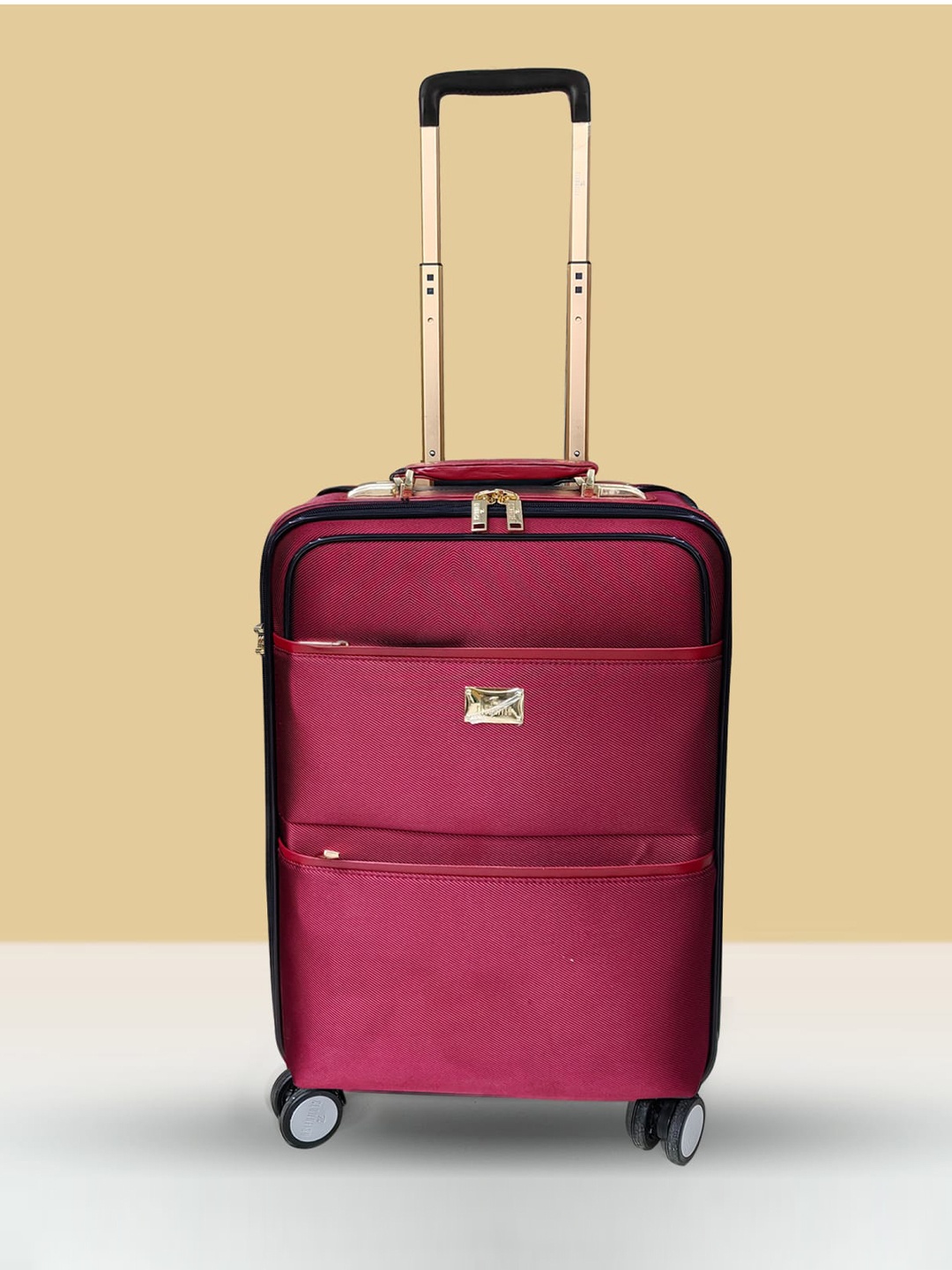 

THE CLOWNFISH Aether Cabin Trolley Bag 40 L, Burgundy