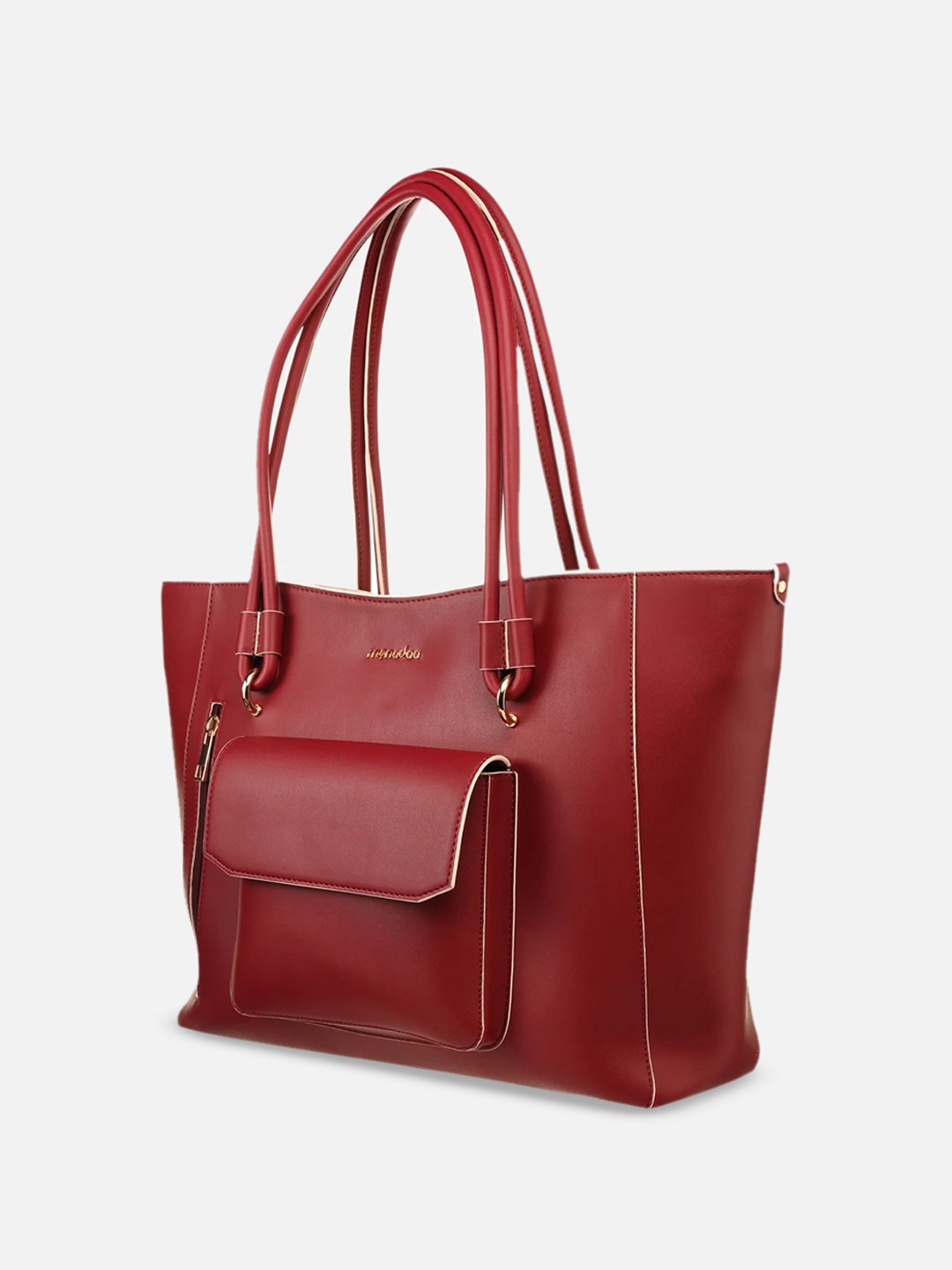 

Monadaa Women Solid Structured Shoulder Bag, Maroon