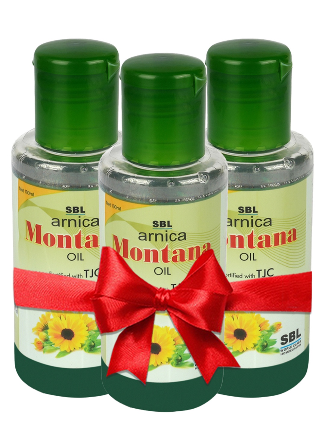 

SBL Set of 3 Arnica Montana Hair Oil with Thuja & Calendula for Dandruff - 100 ml each, Green