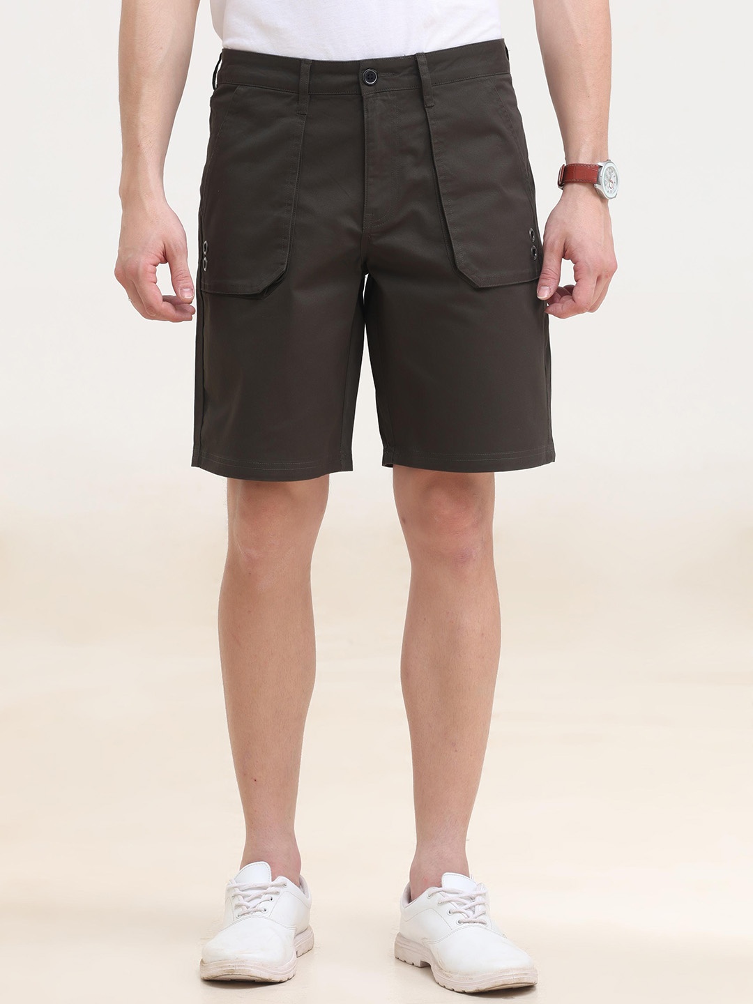 

Grit and Flair Men Shorts, Olive